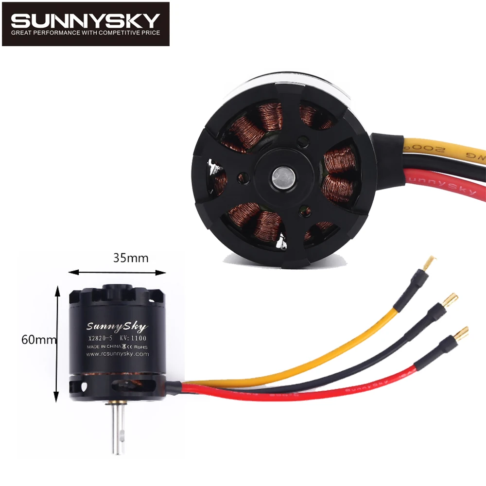 1 шт. Sunnysky X2820 800KV/920KV/1100KV бесщеточный двигатель для радиоуправляемого вертолета
