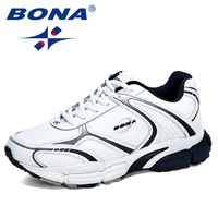 bona new designers action leather trendy running shoes men outdoor sneakers man walking jogging shoes athletic footwear