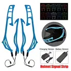 4-в-1 Модернизированный мотоциклетный шлем светодиодный Luminou Стикеры универсальная Ночная езда холодной светильник сигнала мигающая полоса USB Зарядное устройство