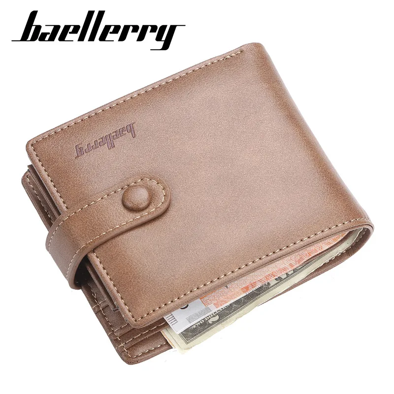 Baellerry компактный мужской бумажник 9 держателей карт дизайн Hasp мужской кожаный кошелек твердый карман для монет высокое качество мужской кошелек