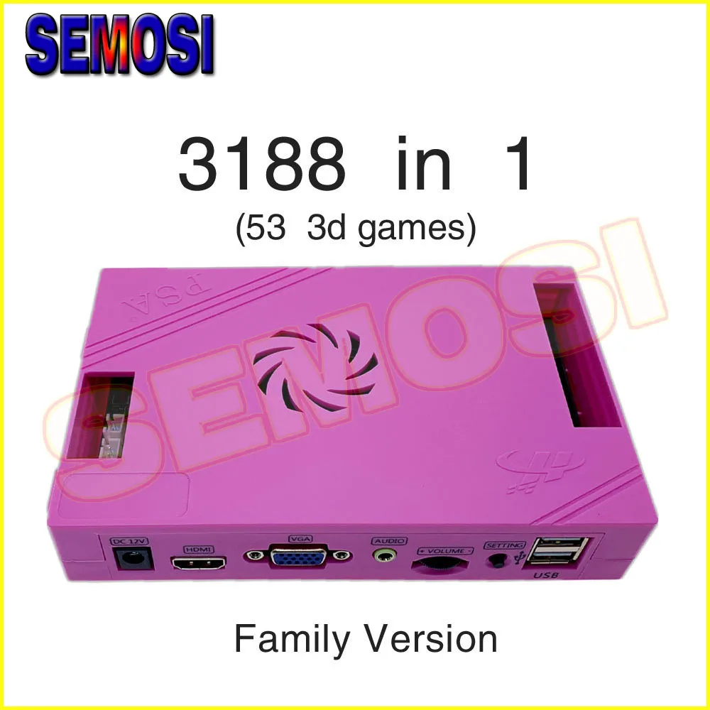 3188 In 1 Saga Box 12 Game Board 40p Arcade PCB Motherboard for Coin HD Video Console Machine Family-Version | Спорт и развлечения