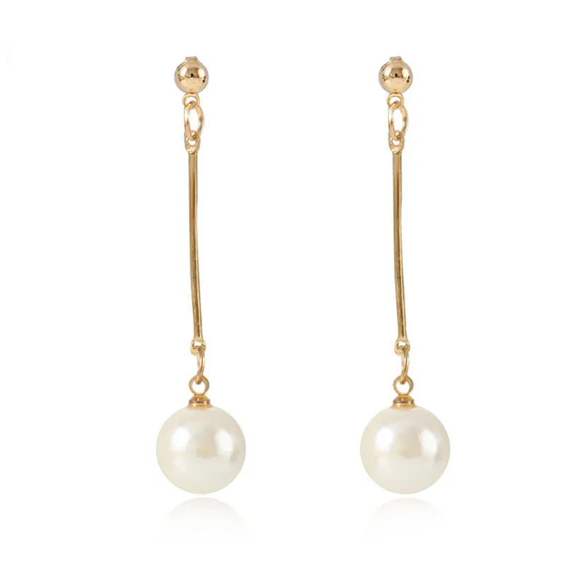 Длинные серьги с имитацией жемчуга корейский стиль | Украшения и аксессуары