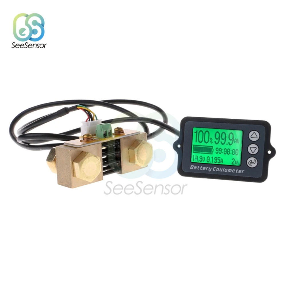 Кулонометр для измерения емкости батареи вольтметр амперметр с индикатором 50 А