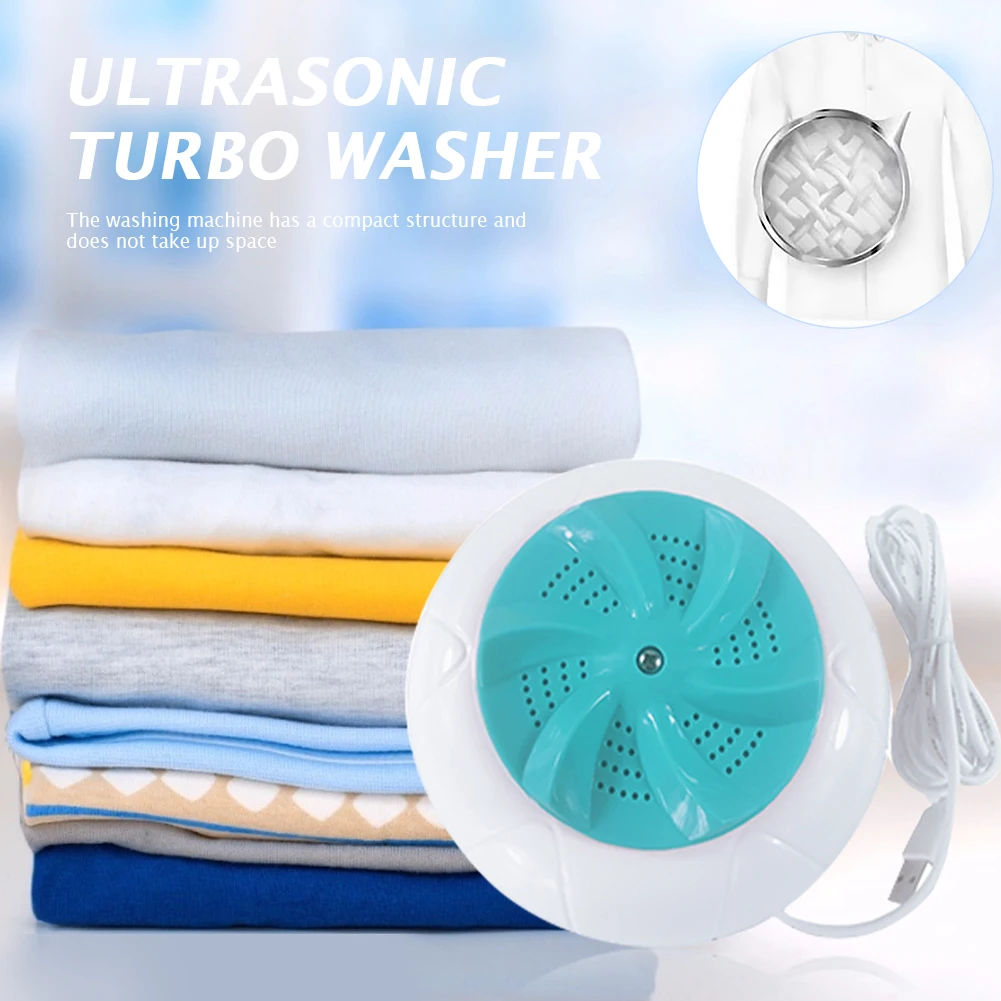 

Travel Vibration Laundry Cleaner Washer Mini Ultrasonic Turbine Washing Machine Turbines Washer Convenient Laundry