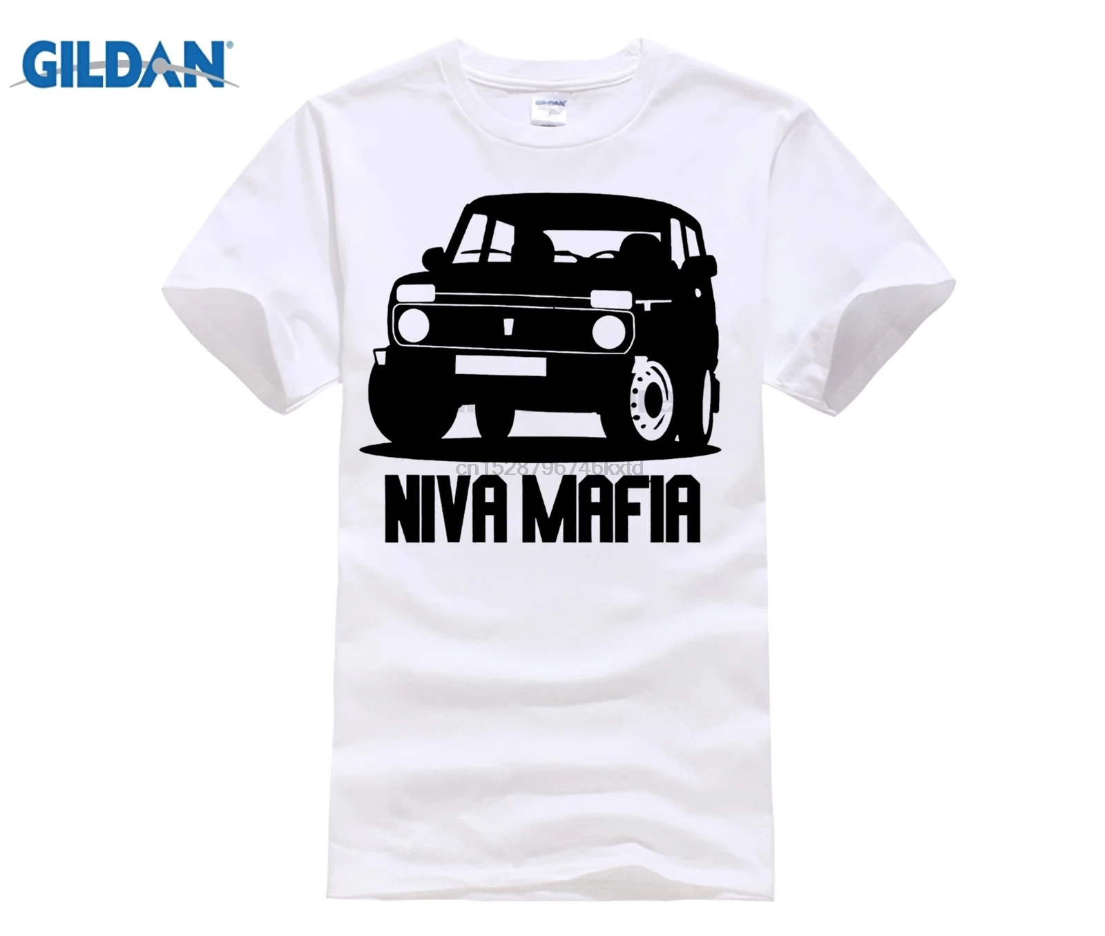 Горячая Летняя стильная брендовая Футболка с принтом Niva Mafia внедорожный
