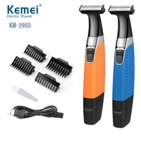 kemei mens electric shaver body face electric razor for men trimmer beard shaving edge trimer one blade hair trimmer km 1910