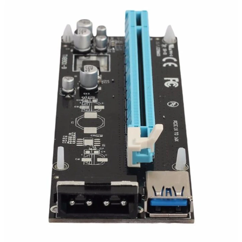 USB 3.0 PCIE Экспресс 1X до 16X Райзер адаптер карта SATA 15pin штекер 6pin кабель питания для