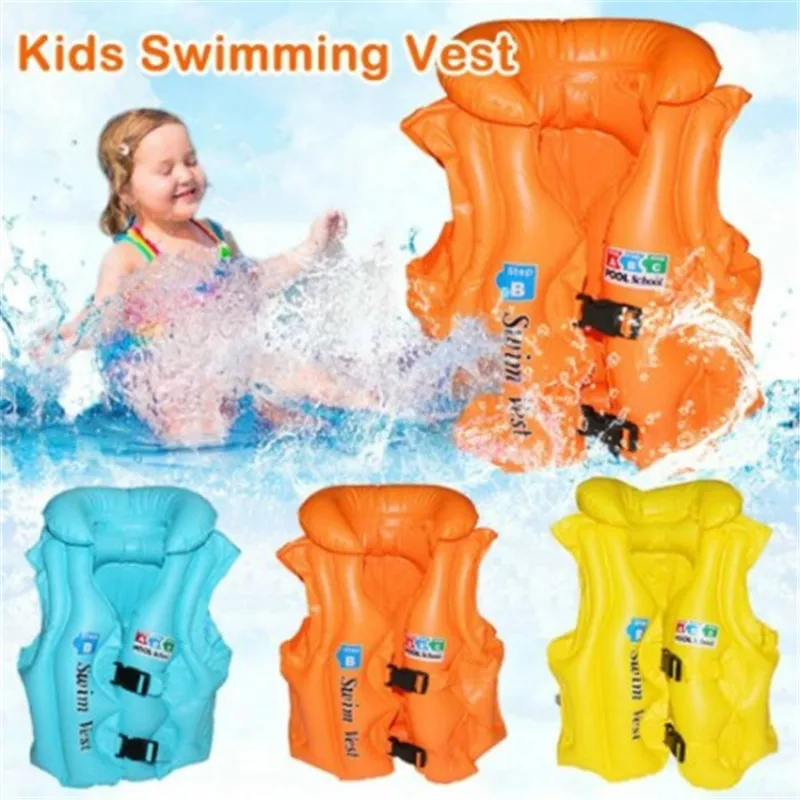 

PVC Children Inflatable Bathing Suit Inflatable Swimming Boating Surfing Sailing Buoyancy Life Vest Kid Safety Jacket Water Fu