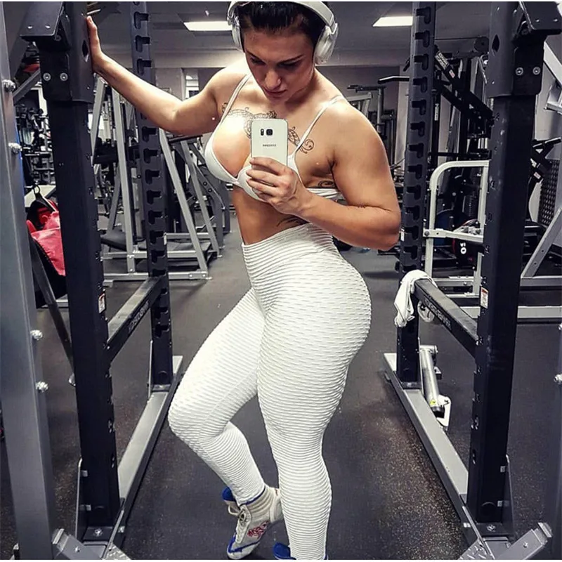Yoga Pants 2019 Running Fitness Gym High Waist Leggings Fashion Sexy Improve Hips Elastic Band Breathable Quick Dry | Спорт и
