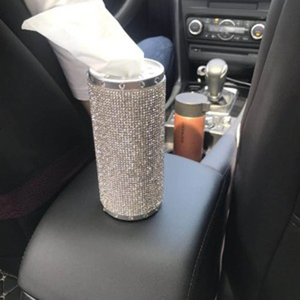 Блестящая черная автомобильная коробка для салфеток чехол подставка чашки дома