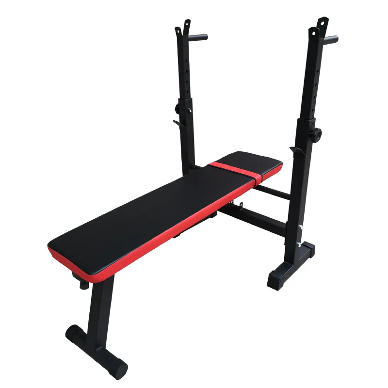 Folding Barbell Lifting Training Bench Multifunctional Weight Bench Barbell Rack Weightlifting Bed  Bracket Bench Press Frame