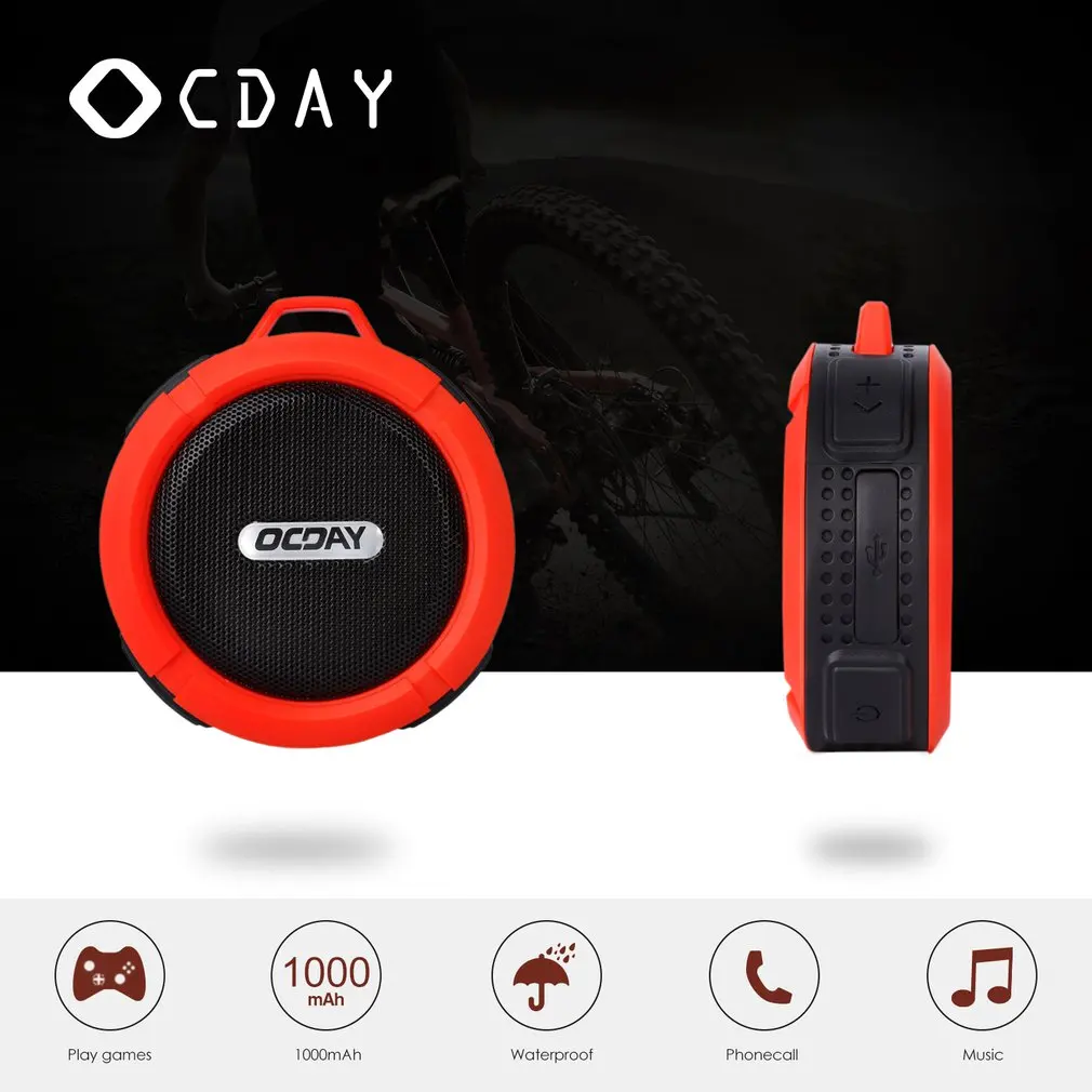 C6 Водонепроницаемый Открытый Bluetooth динамик TF беспроводной музыкальный громкий динамик портативный динамик s Душ велосипедный динамик для велосипеда/ванной комнаты