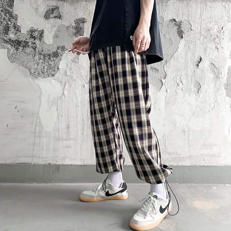 Разборные 2020 клетчатые брюки женские уличные свободные Дамские Брюки
