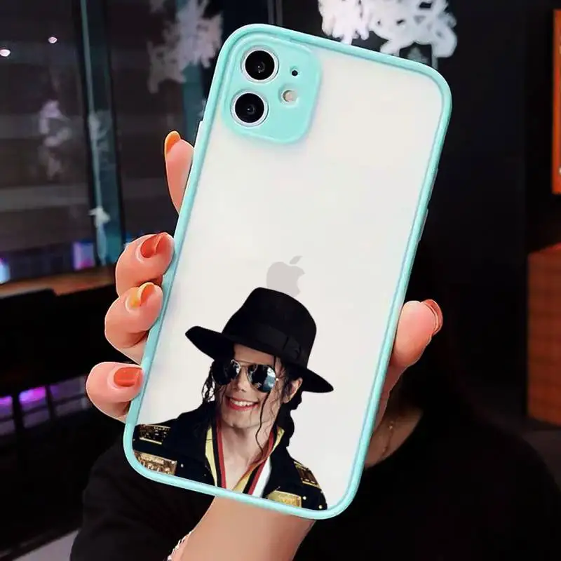 

Michael Jackson America singer dancer Phone Cases matte transparent For iphone 7 8 11 12 plus mini x xs xr pro max cover