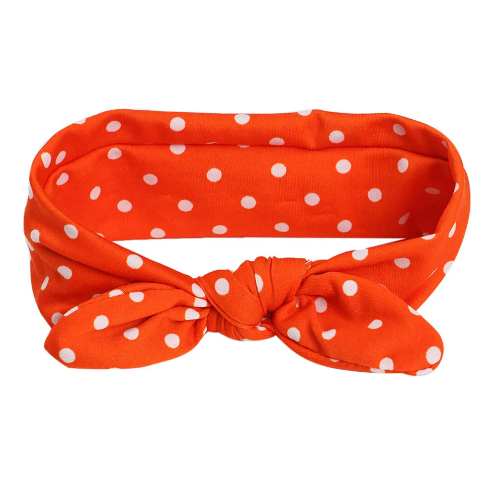 Детская повязка на голову с заячьими ушками резинка для волос тюрбан бантом