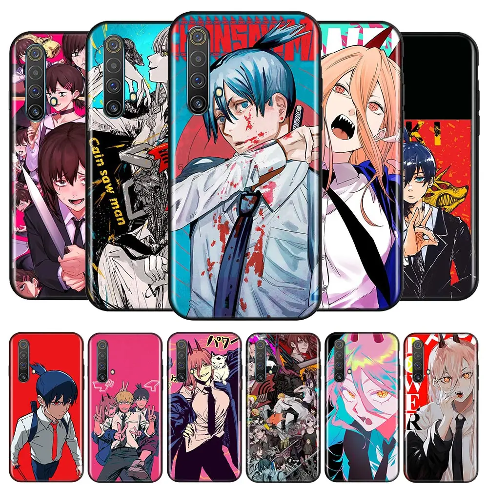 

Power Chainsaw Man For OPPO A74 A94 A93 A73 A53 A32 A31 A72 A12E A12 A11 A9 A5 2020 5G AX7 Black Soft TPU Phone Case