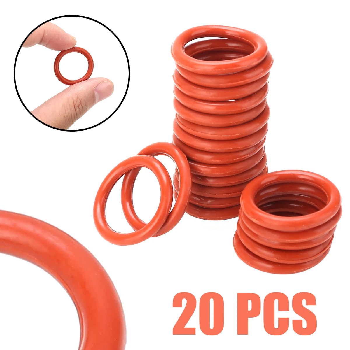 Новинка 20 штук силиконовые кольца с демпфером оранжевые высококачественные