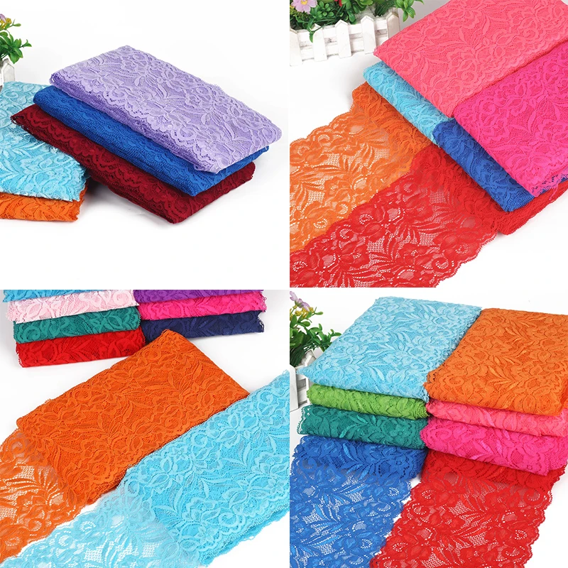 2 ярдов Высокое качество красивая белая кружевная лента 15 см отделка Сделай Сам