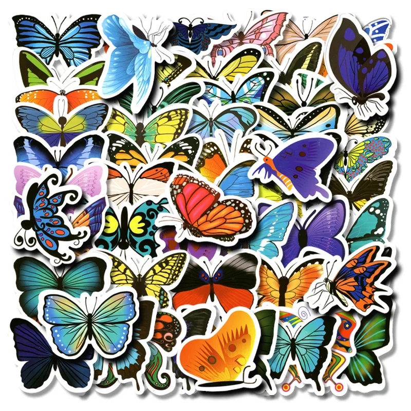 

10/30/58 шт., детские наклейки-бабочки