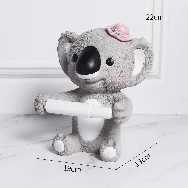 

Resin Animal Table Paper Towel Holder Koala Cat Figurines Creative Home Shop Kitchen Decoration Crafts Bath Accessories