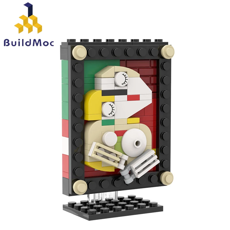 

Buildmoc, художественное оформление, настенный город, семейный настенный строительный блок, игрушка для детей, игрушка «сделай сам», строительн...