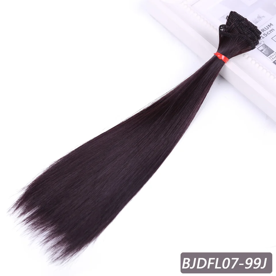 Allaosify bjd парик для кукол 25 см* 100 см Черный Розовый Белый Серый цвет длинный прямой парик для кукол волосы для 1/3 1/4 BJD DIY парик
