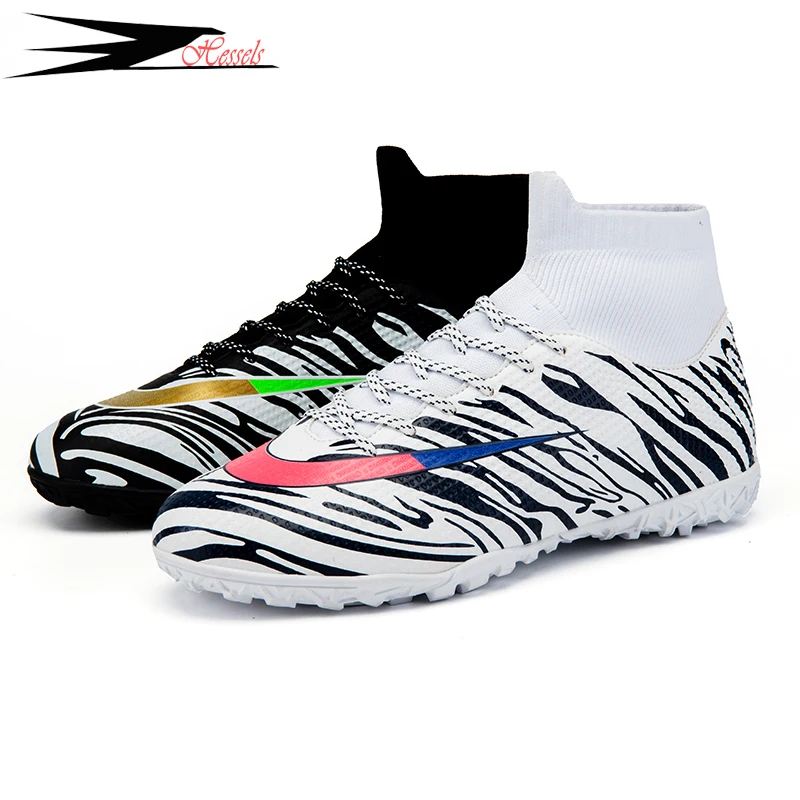 New Designs TF Soccer Boots Men Professional High Top Socks Football Shoes Indoor Futsal Football Cleats Sneakers Sport Shoe Man