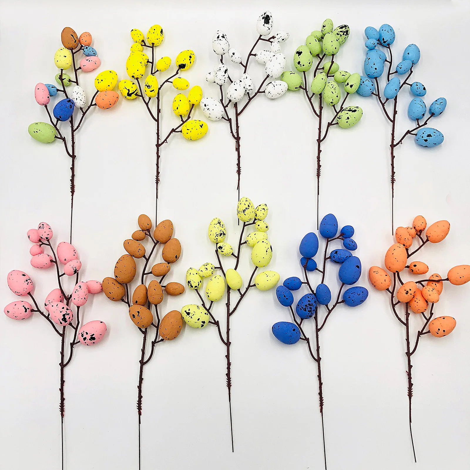 

DIY Easter Egg Tree Branches Flower Artificial Foam Painting Field Spring Party Home Supplies Living Room Decoration
