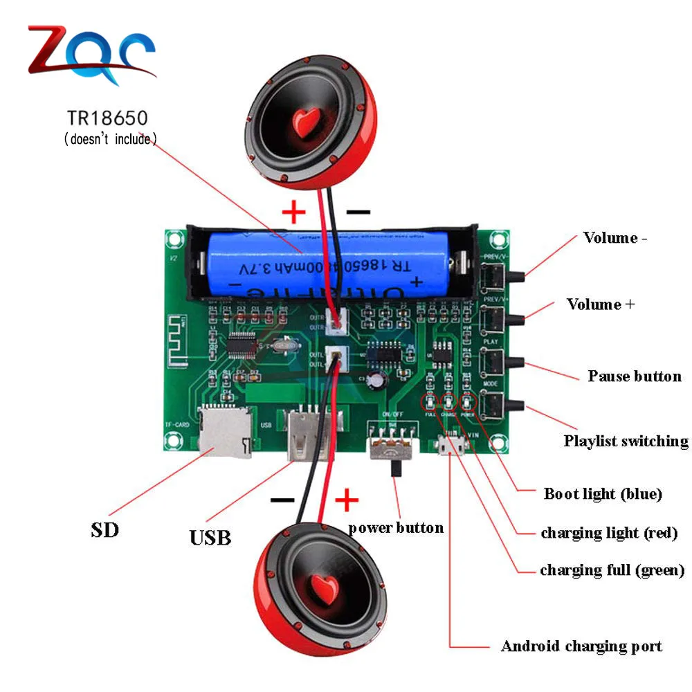 мр3 модуль с usb и bluetooth схема подключения