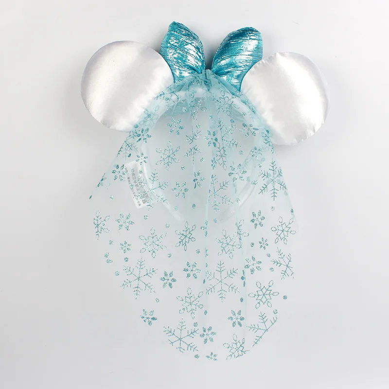 Diadema transparente de Disney Frozen, accesorios para el cabello de Mickey, accesorios para fotos de Disney, horquilla de lujo-1