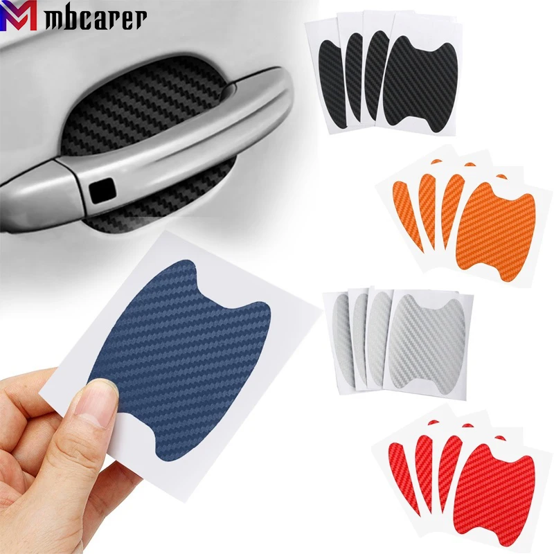 4 шт./компл. Автомобильная дверная наклейка из углеродного волокна устойчивые к
