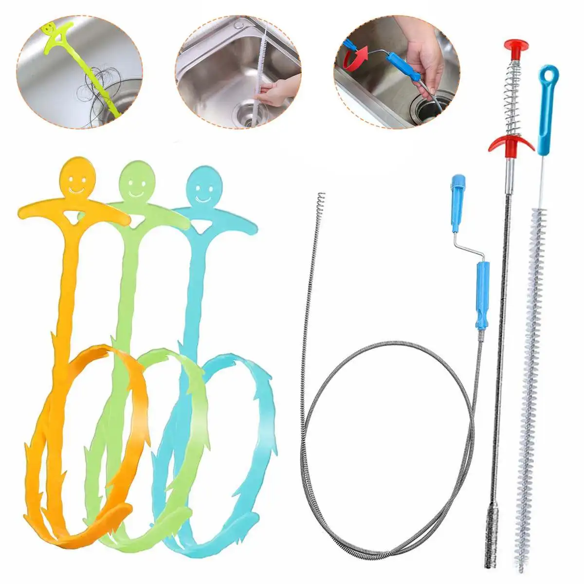 

6 шт., приспособления для чистки кухонной раковины