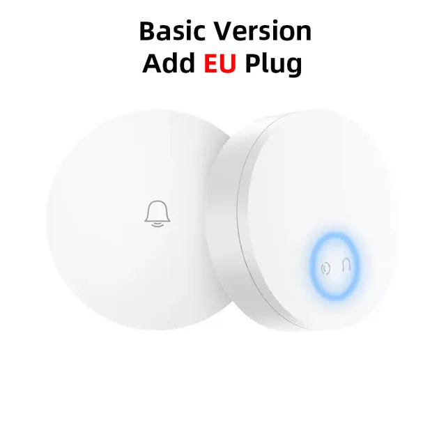 basic add EU plug Xiaomi Mijia Linptech wifi самогенерирующийся беспроводной дверной звонок работает с приложением Mijia умное управление функцией памяти AC 110-240V - Цвет: basic add EU plug