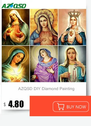 AZQSD DIY Алмазная вышивка религия полностью квадратные Стразы 5D алмазная живопись мозаика вышивка крестиком ручной работы домашний декор