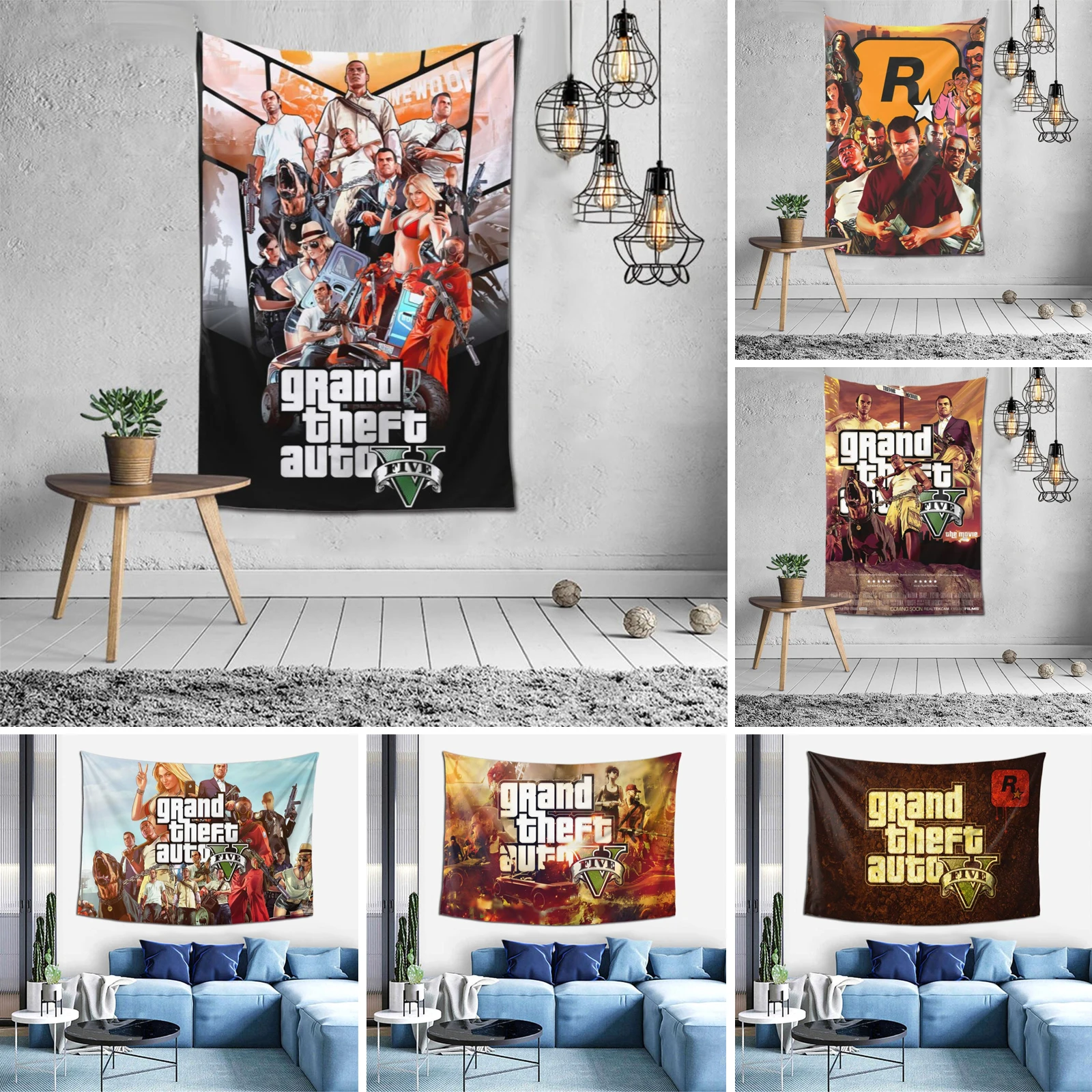 

Grand Theft Auto V GTA5 Большой Настенный декор штора гобелен ТВ фон скатерть для вечерние спальни