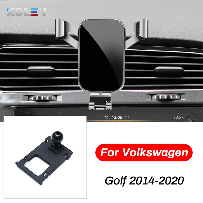 Car Mobile Phone Holder For Volkswagen VW Golf 7 MK7 2014-2020 Cellphone GPS Air Vent Outlet Bracket Snap-type Navigation Stand