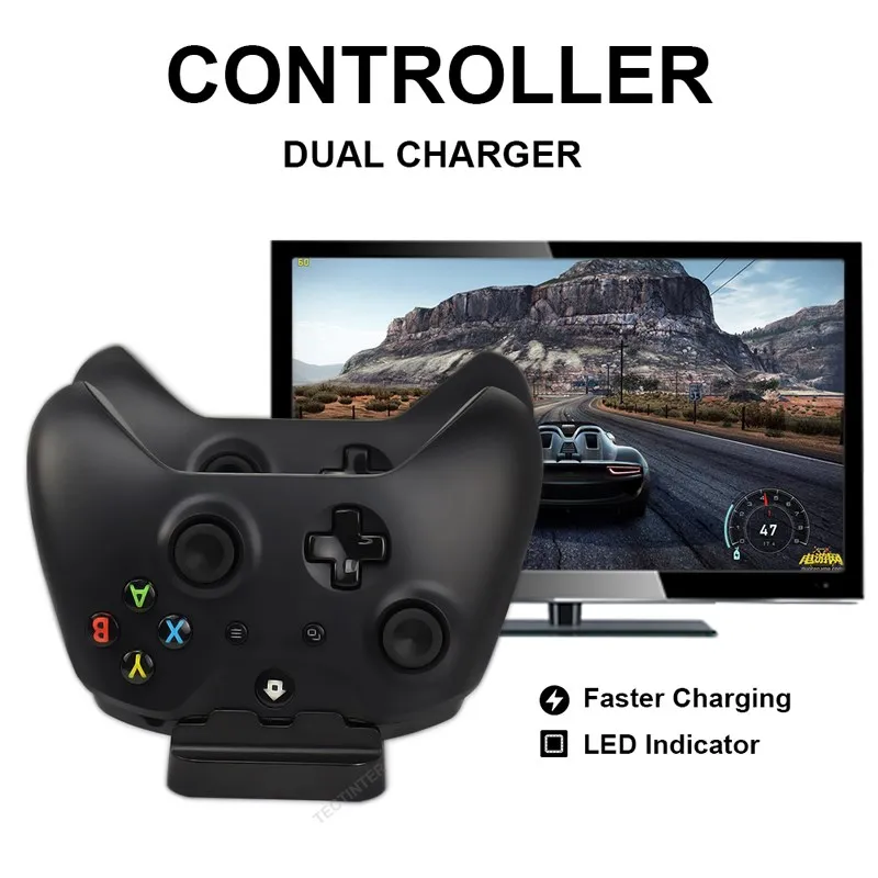 

Dual Battery Charger For XBox One Slim/X Controller Gamepad Joystick Charging base Dock Station Stand Gaming Accessories