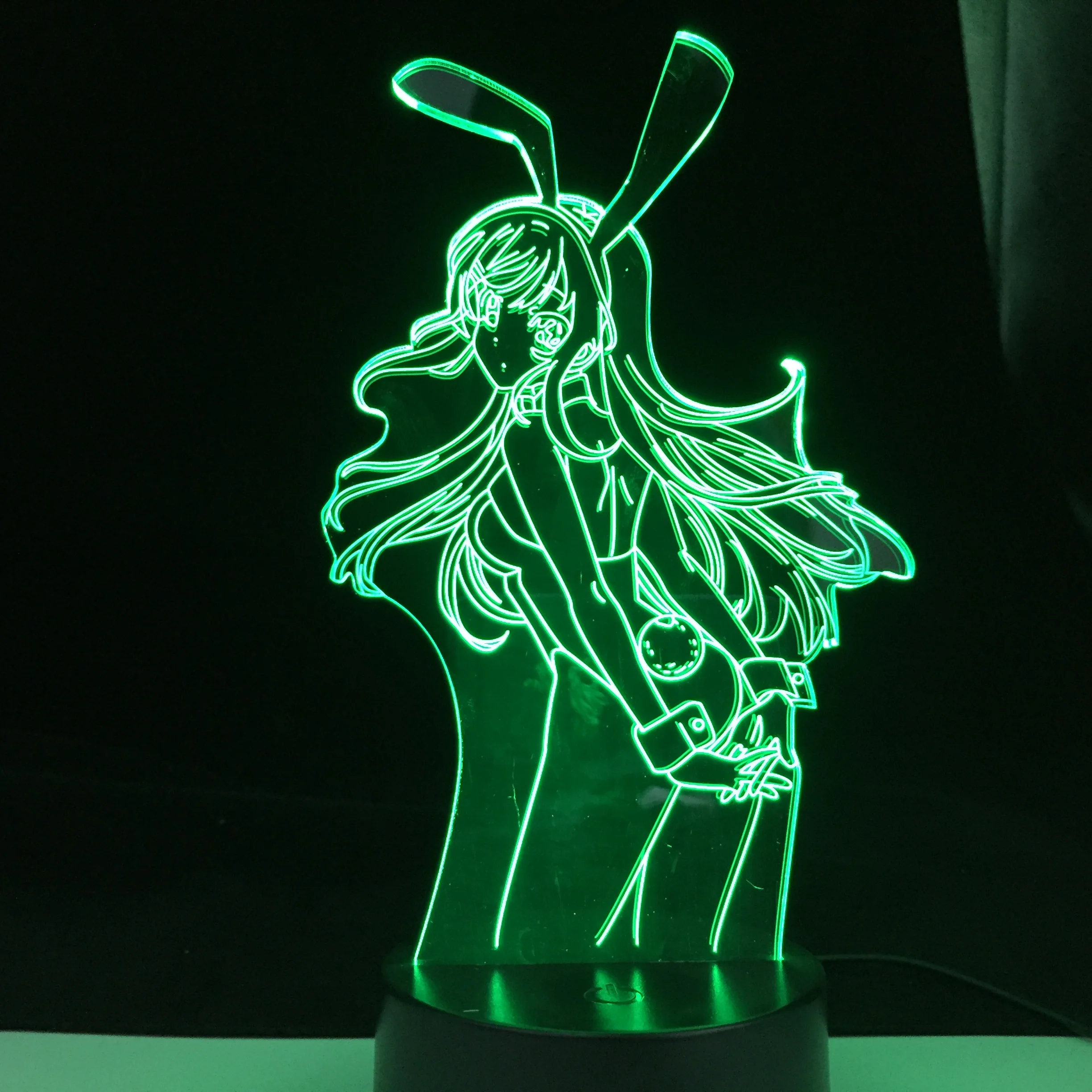 

Новинка, светодиодный ночник Zero Two, Настольная 3d лампа для кровати, Декор для комнаты, светильник аниме Waifu, подарок любимой в Franxx Zero, две ламп...