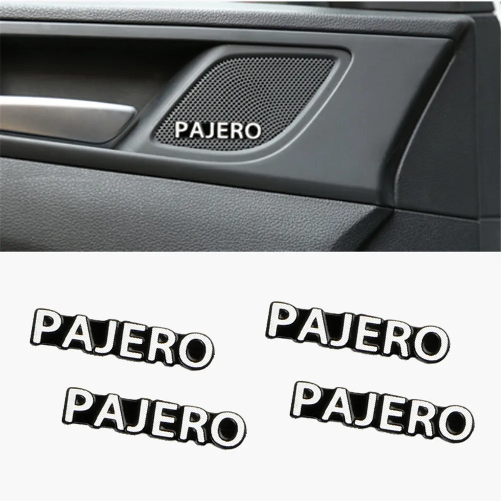 4 шт. 3D алюминиевый динамик стерео значок эмблема наклейка для Mitsubishi Pajero 2 3