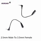 2,5 мм Прямоугольный штекер на 3,5 мм разъем стерео AUX аудио TRS разъем адаптер питания конвертер Кабель 15,5 см длина