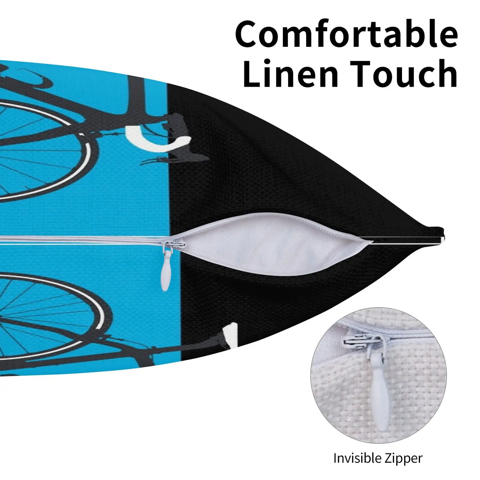 Наволочка с надписью Bike Team Sky (большой акцент) наволочка из хлопка и льна плюшевым