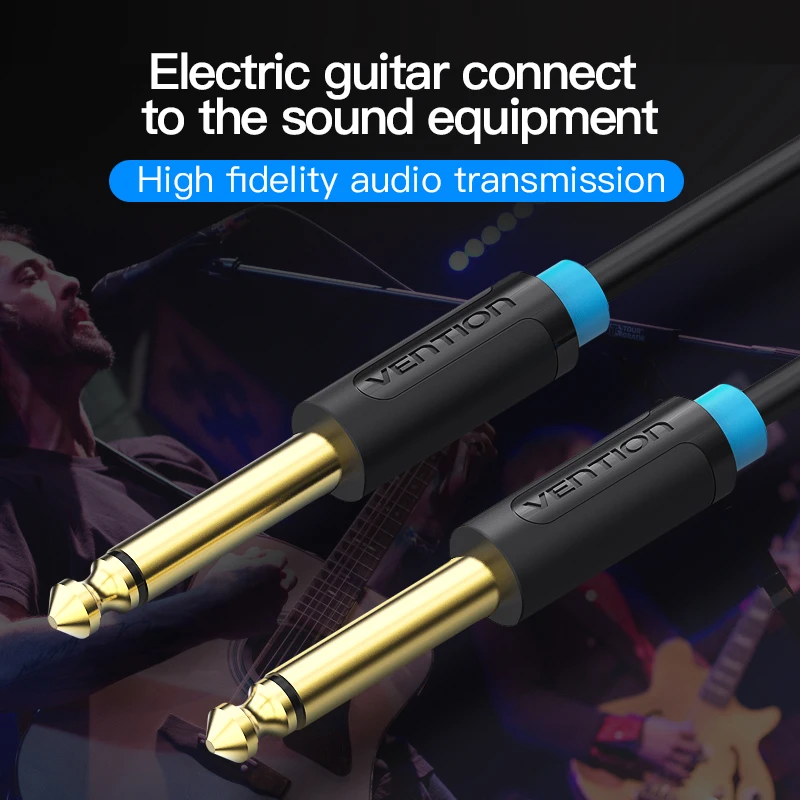 Vention Aux Guitar Cable 6.5 Jack 6.5mm to Audio 6.35mm for Stereo Mixer Amplifier Speaker cable | Электроника