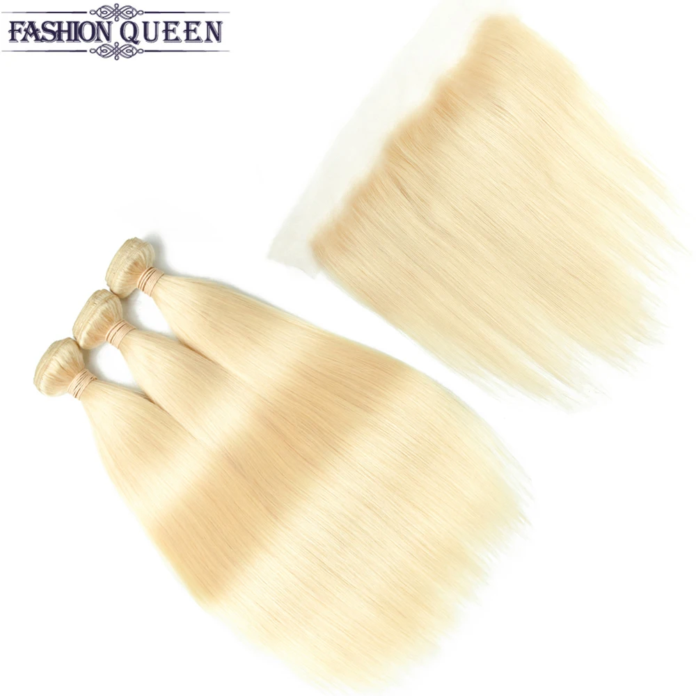 Прямые человеческие волосы пучки с закрытием бразильские плетение 13*4 кружевными