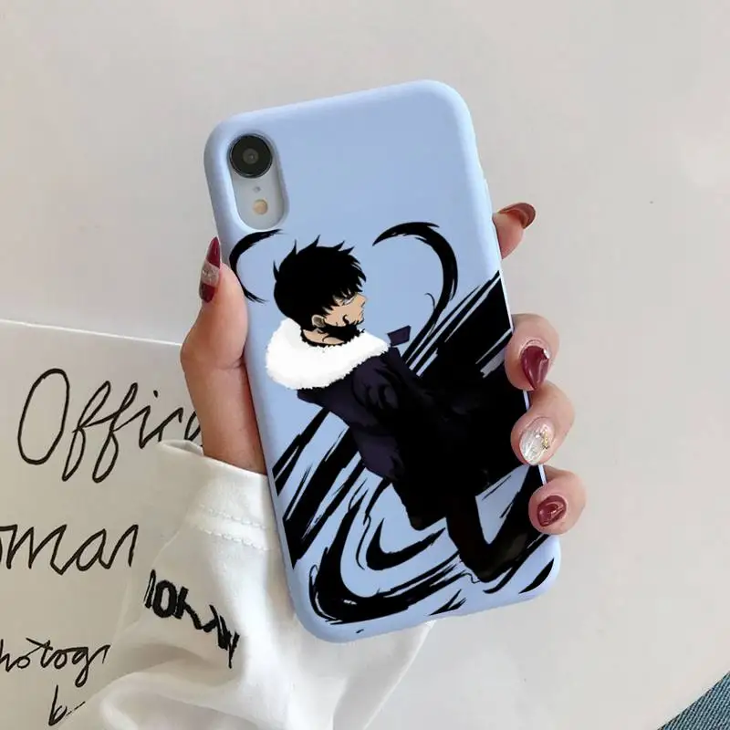 

YNDFCNB Comics solo leveling cool Sung Jin-Woo Phone Case for iPhone 11 12 13 mini pro XS MAX 8 7 6 6S Plus X 5S SE 2020 XR