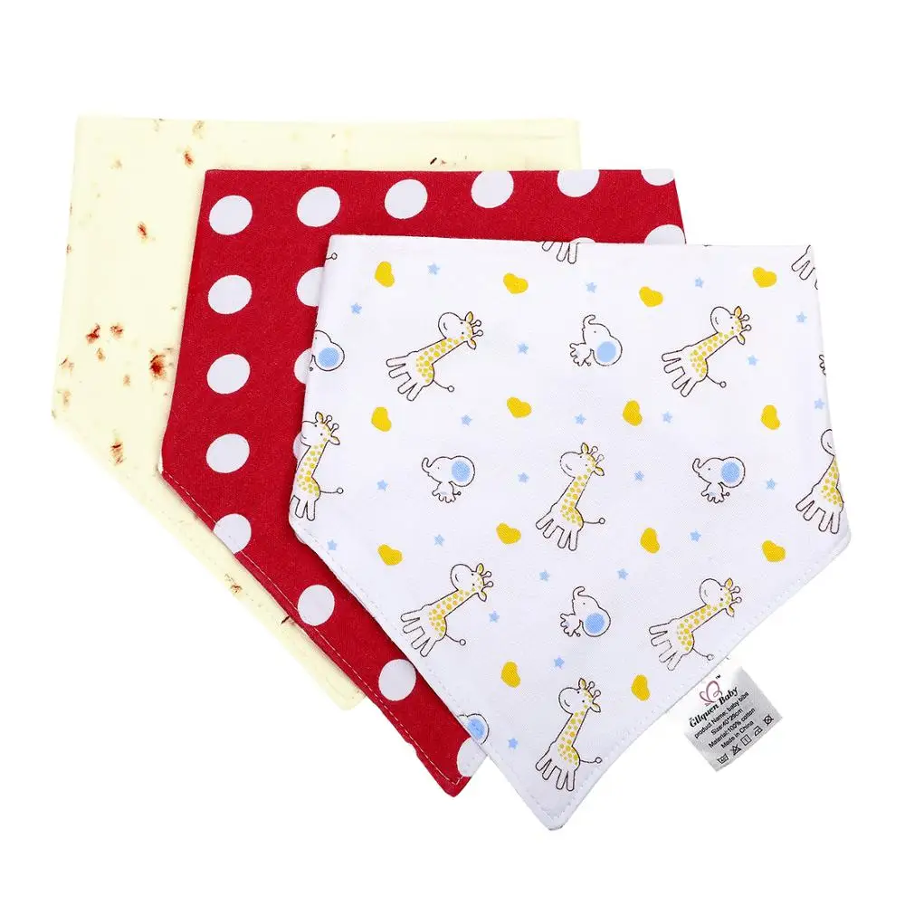 Детские слюнявчики-банданы Слюнявчики из 100% органического хлопка для мальчиков
