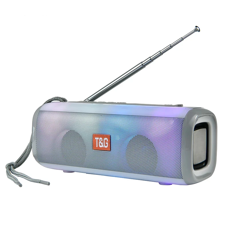 

TG144 Wireless Bluetooth Speaker & FM Radio LED Flash Light Portable Loudspeaker Wireless Column With FM Adjustable Antenna