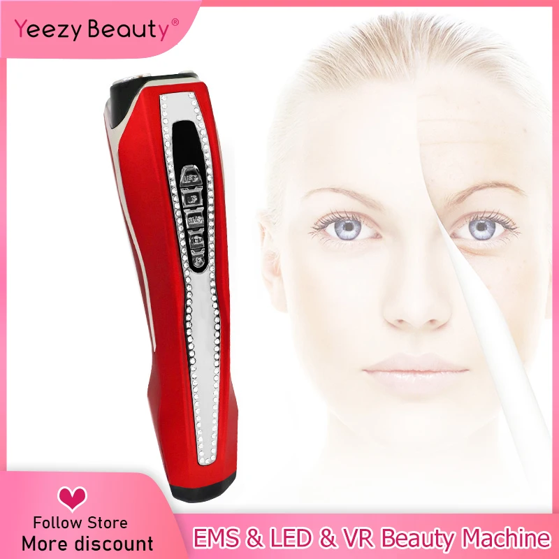 Устройство для удаления морщин со светодиодной подсветкой микро массажер лица