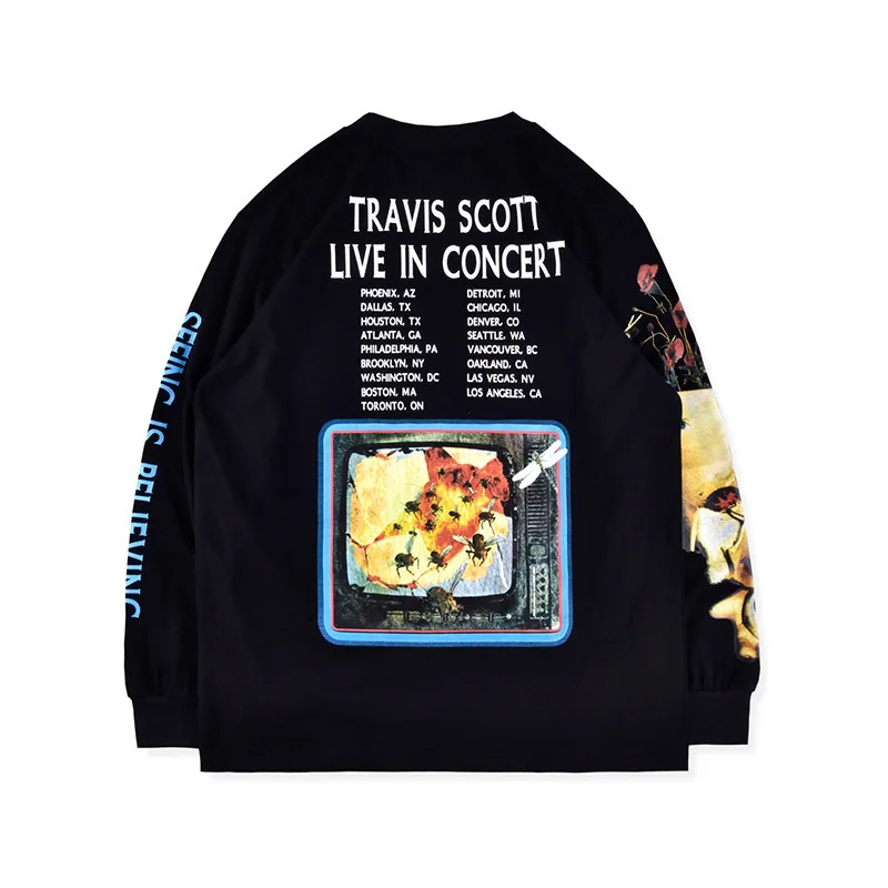 

Travis Scott cactus Jack seeing is believing exclusive long sleeve T-shirt