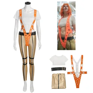 the fifth element leeloo cosplay costume sexy skinny pants short t shirt body suit for women halloween cosplay outfits free global shipping
