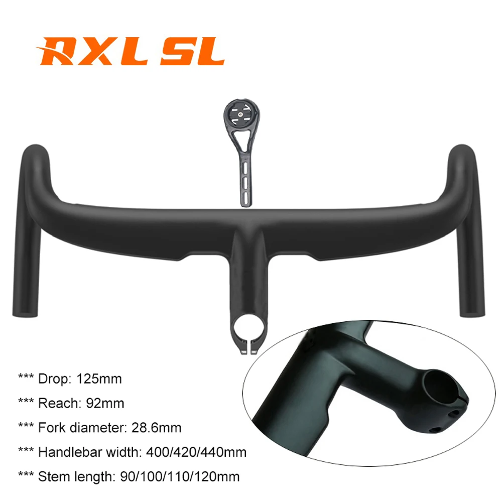 УГЛЕРОДНЫЙ дорожный руль без логотипа интегрированный со стержнем 28 6 мм для